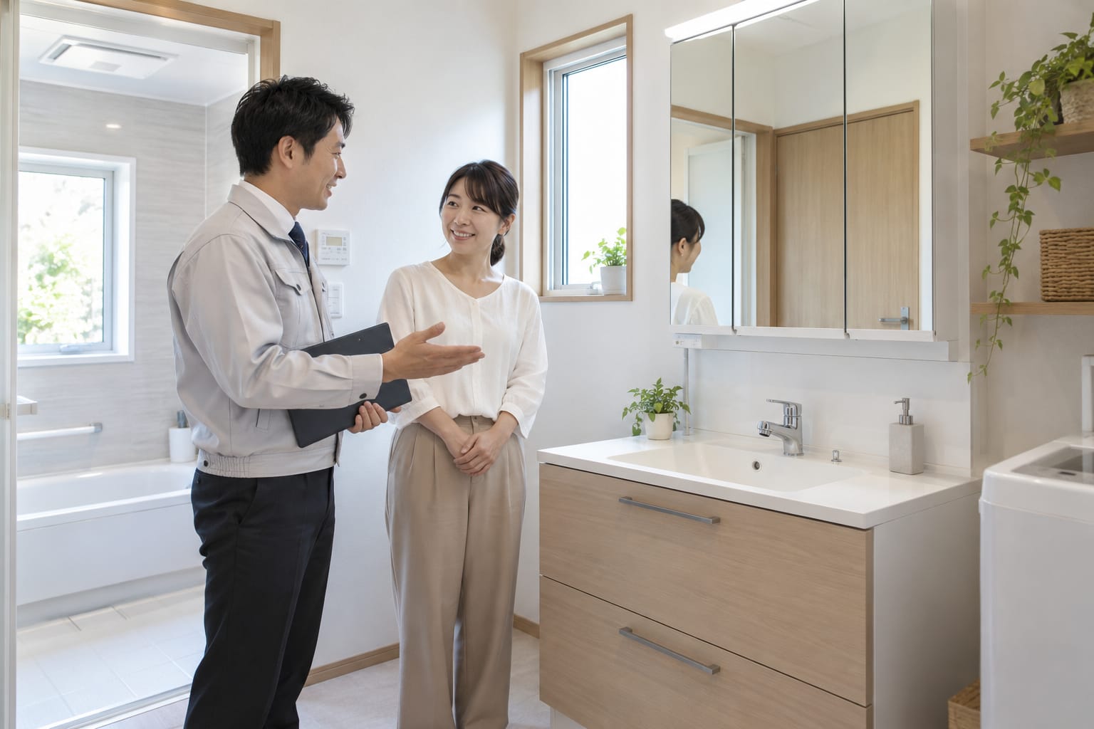 戸建住宅|洗面化粧台の交換